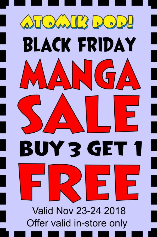 Manga Sale – Buy 3, Get 1 FREE this Friday and Saturday!
