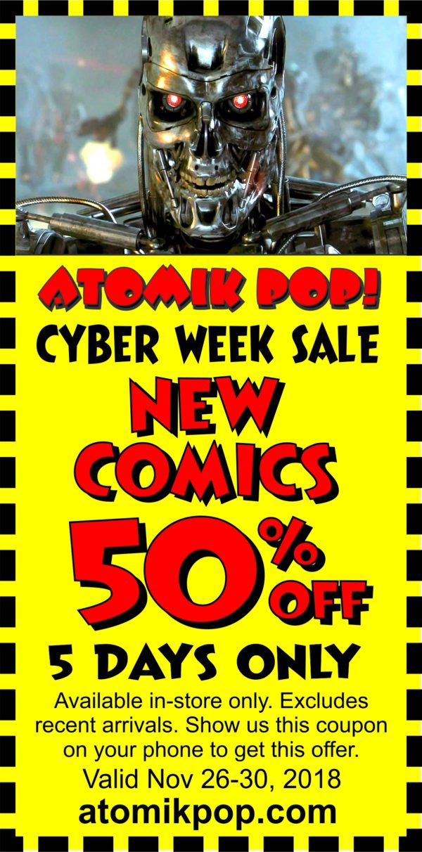 New Comics 50% Off Through 11/30